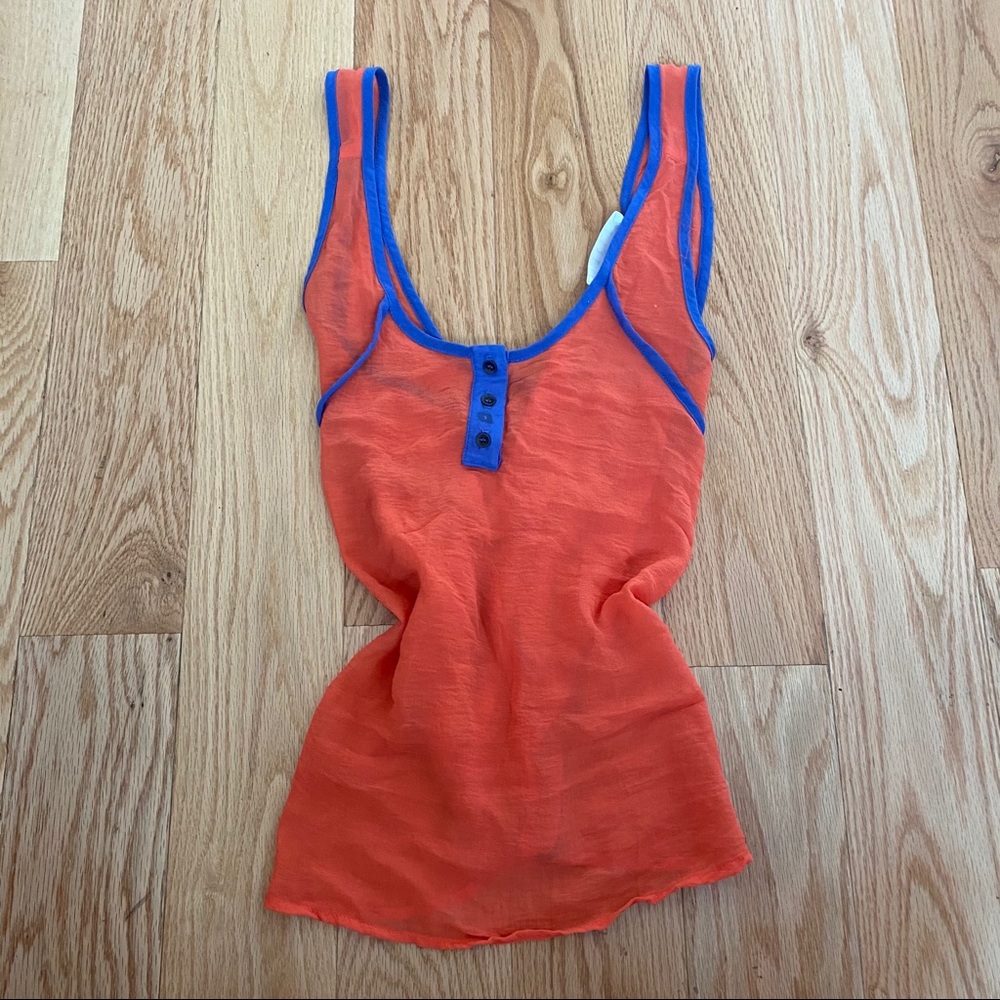 Orange and purple tank